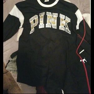 Pink bling long sleeve